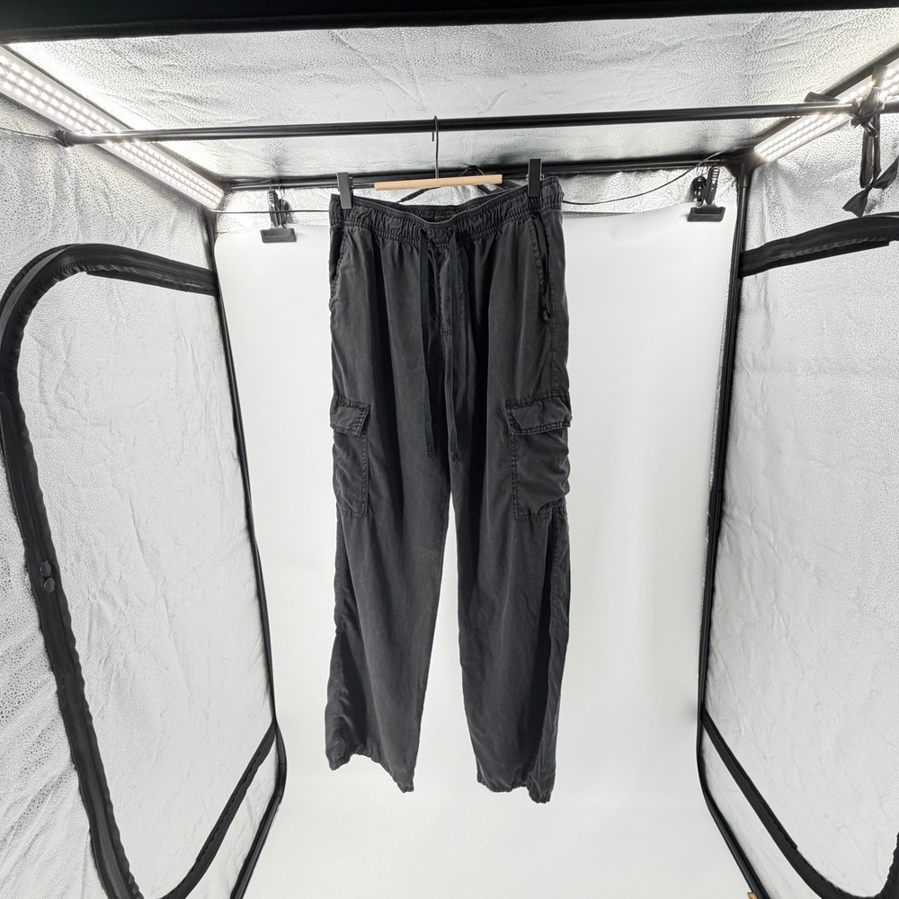 Social Standard by Sanctuary Black Cargo Pants Elastic Waist Drawstring Small